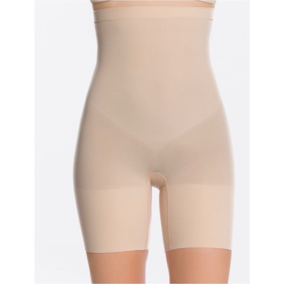Spanx higher power mid thigh shape wear shorts - Picture 1 of 5